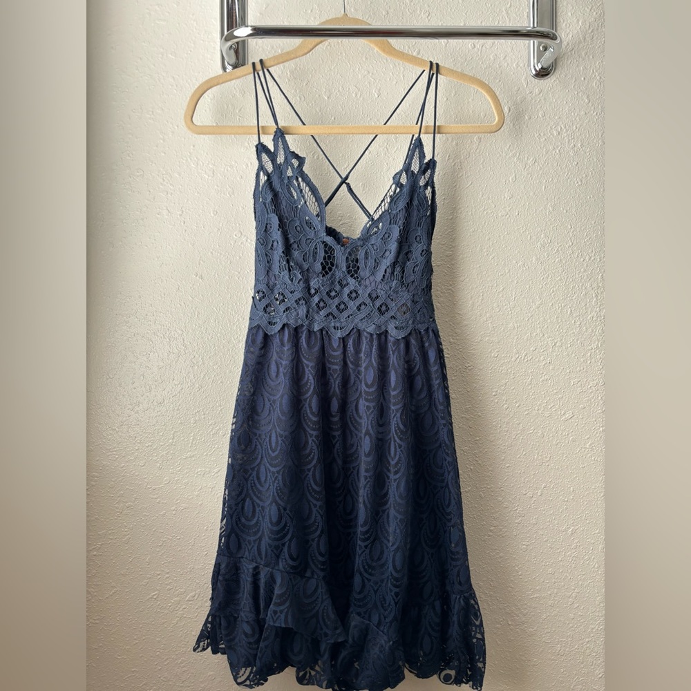 Free people lace adella slip dress new with tags